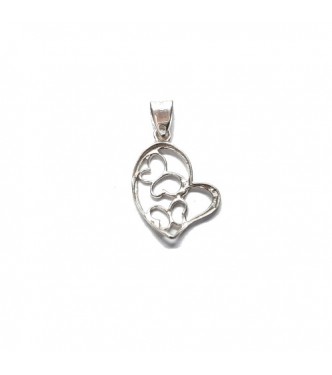 PE001583 Genuine Sterling Silver Pendant Heart and Butterflies Hallmarked Solid 925